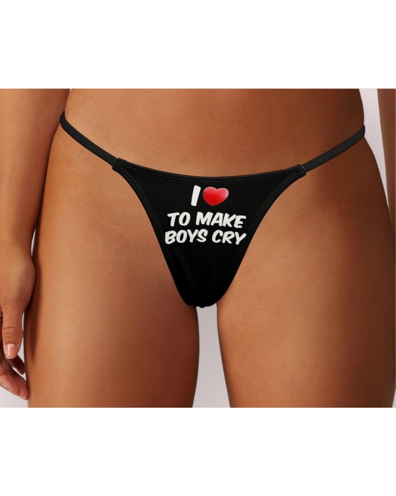 I LOVE to make boys cry Thong, slut clothing, cuckolding,