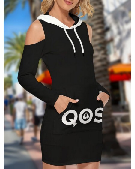 QUEEN OF SPADES Tight Dress With hood, qos dress, slut