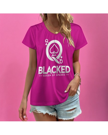 Bold Blacked Queen Of Spades T - Shirt - Empowering Women's