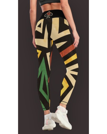 QUEEN OF SPADES African Tribal Legging, queen of spades,