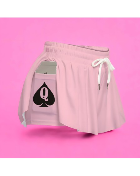 Queen Of Spades Skorts with Pocket - Plus Size Available -